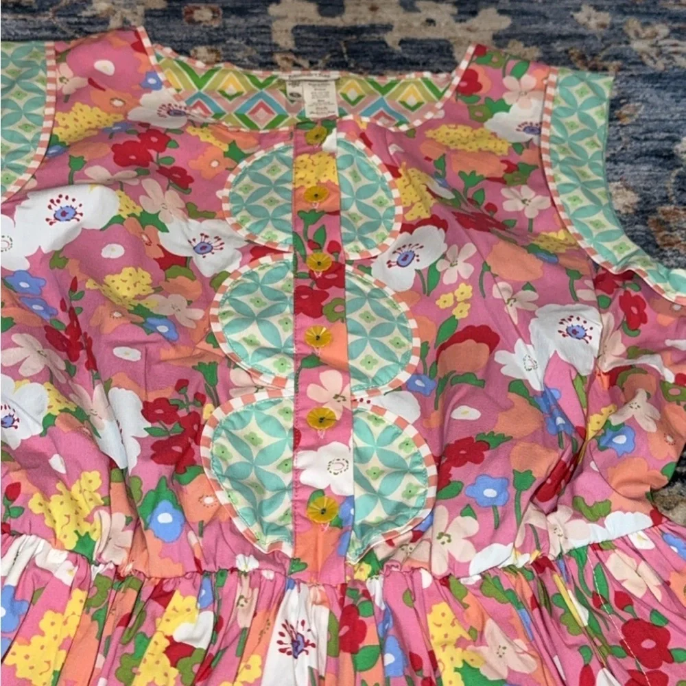 Matilda Jane AD15123 LEAH Colorful Pink Floral Sleeveless Fit & Flare Dress - Picture 6 of 9